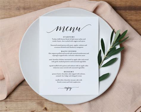 Where to Print Wedding Menus: Ideas and Considerations for Your Big Day